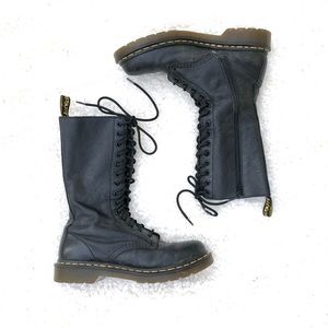 Dr. Martens 1899 Lace Up Boots NWOT Black Leather Women’s Sz 8